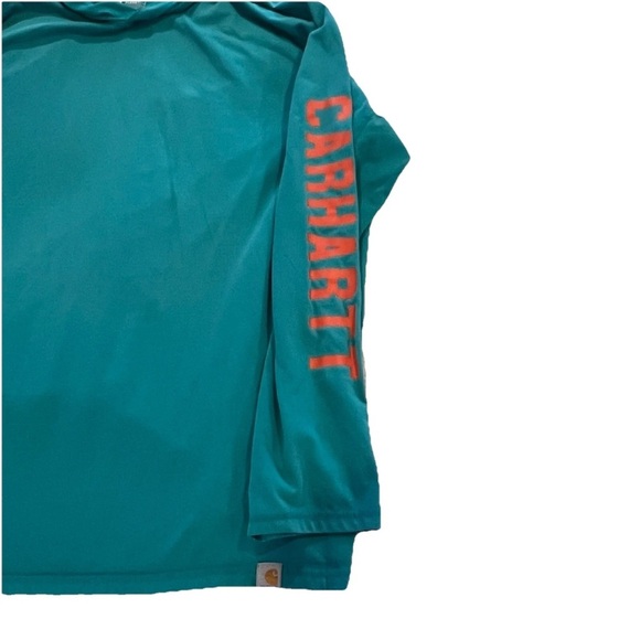 Carhartt Men’s Shirt Lot of 2 Size 2XL White Henley & Hooded Long Sleeve - Picture 6 of 9